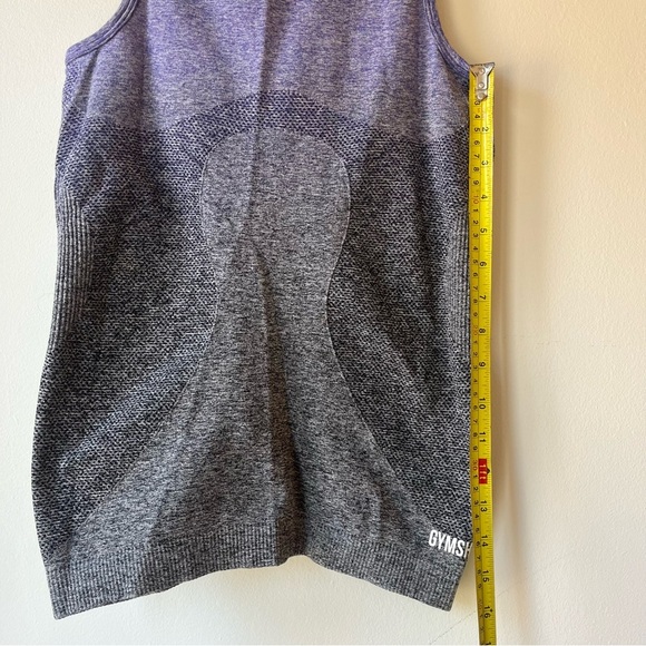 Gymshark Ombre Seamless Tank Top Women’s Small Gray Purple Sleeveless Workout - Picture 8 of 9